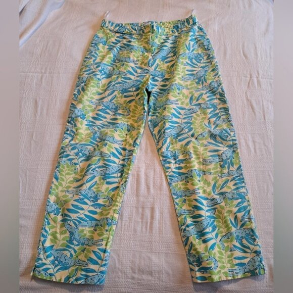 Lilly Pulitzer women's size 4 White Label Aligator capri - Picture 2 of 5